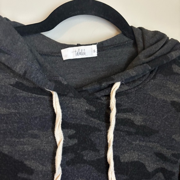 TALULAH Black and Gray Camouflage Hoodie - Picture 2 of 3